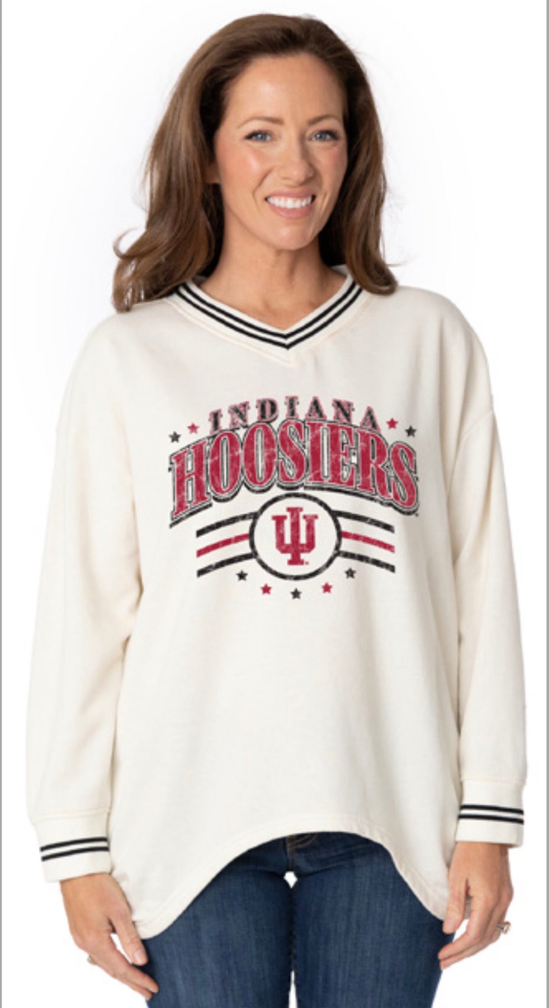 Indiana Univ Ivory Vivian Pullover