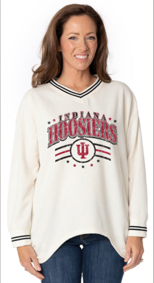 Indiana Univ Ivory Vivian Pullover