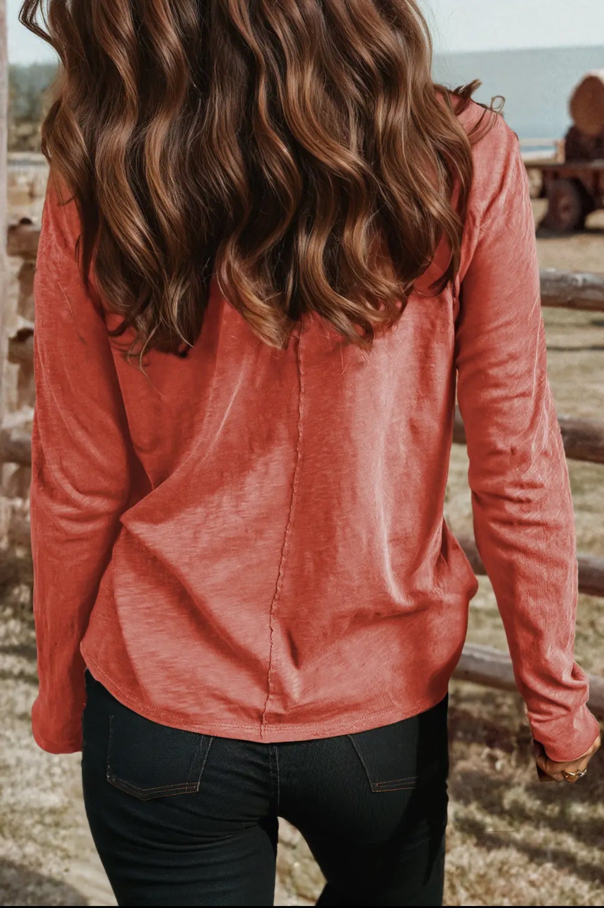 Floral Patchwork V Neck Long Sleeves Shirt