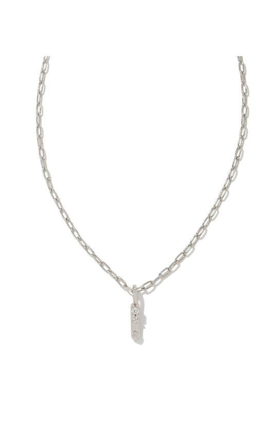9608856349 Crystal Letter I Silver