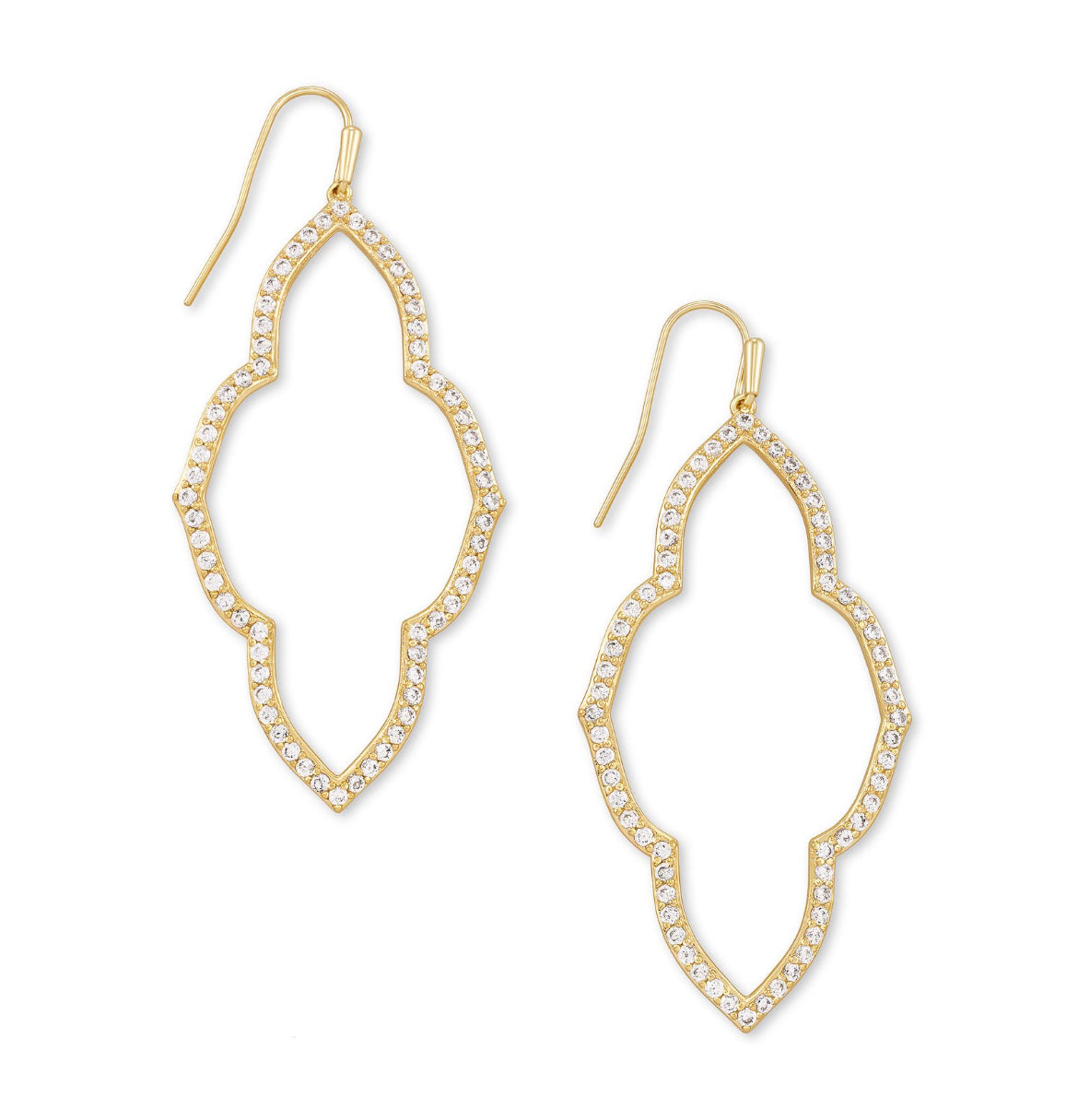 4217719625 ABBIE OPEN FRAME EARRINGS GOLD METAL