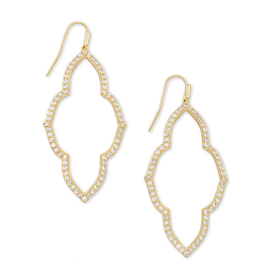 4217719625 ABBIE OPEN FRAME EARRINGS GOLD METAL