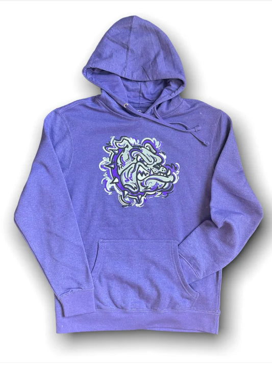 Justin Patten Brownsburg Heather Purple Hoodie