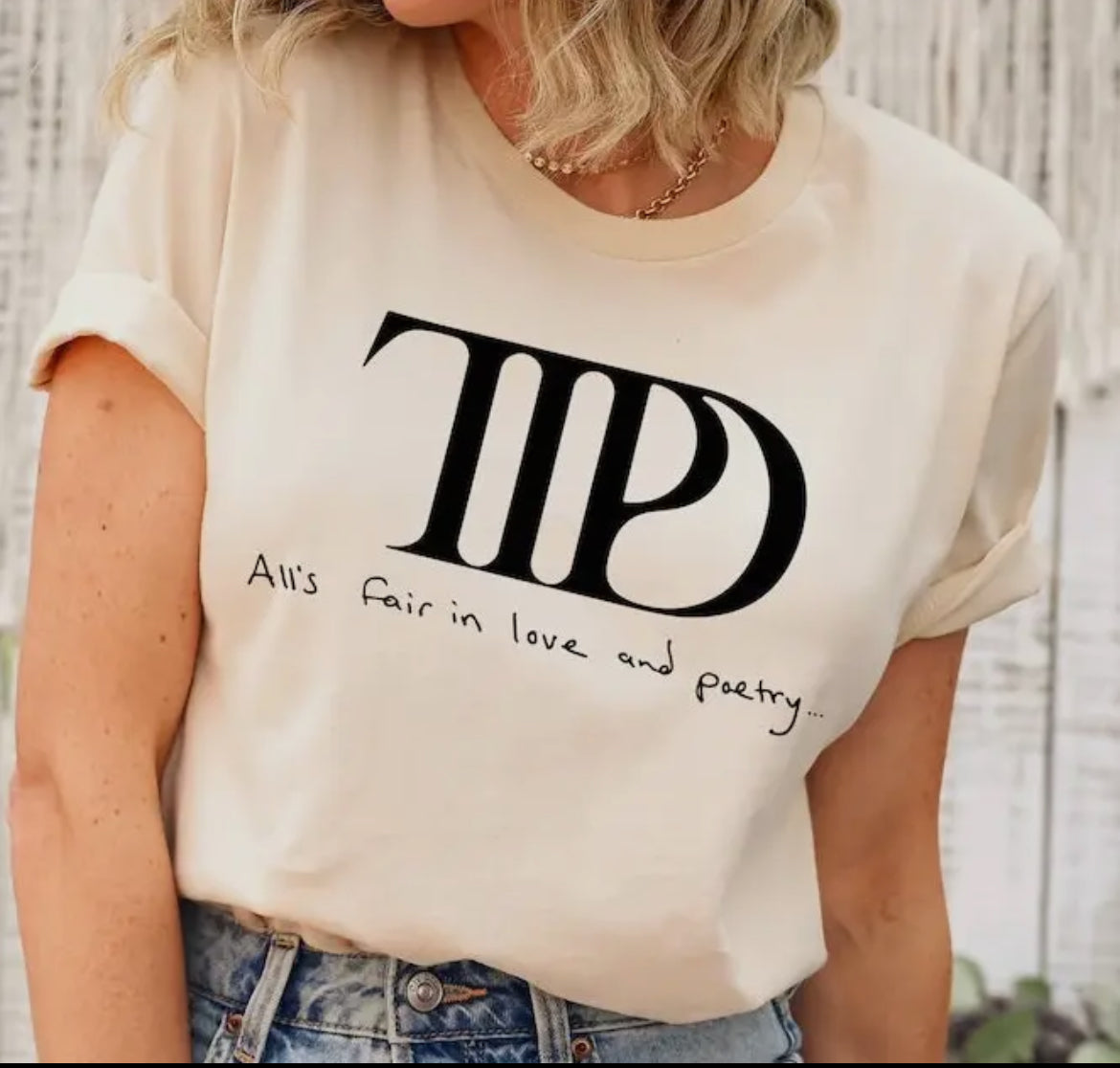 Swiftie TPD White Fleck Tee