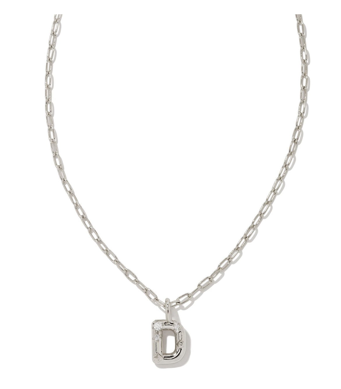 Crystal Letter D Silver