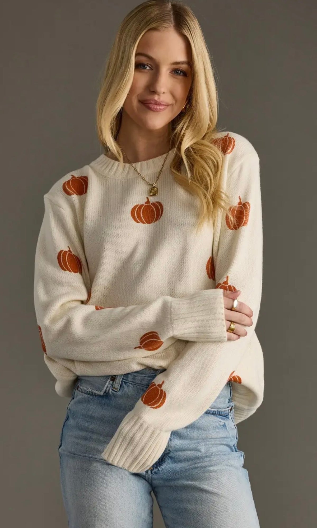 Cream Pumpkin Sweater