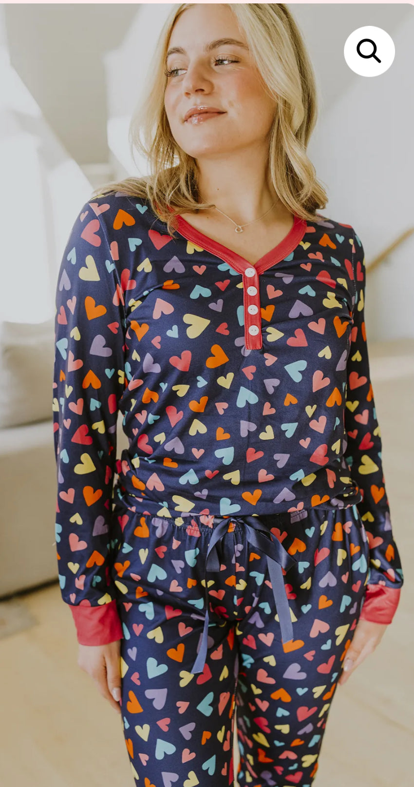 Colorful Heart Valentine Jogger PJ Set