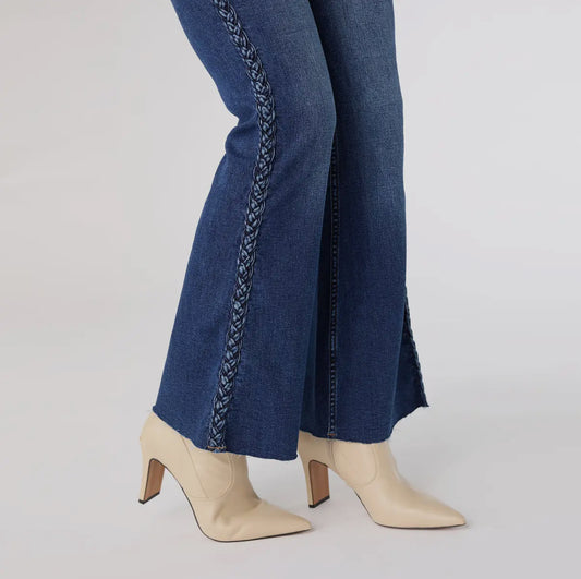 Coco + Carmen Bambu Soft Flare Braided Side Dark Denim