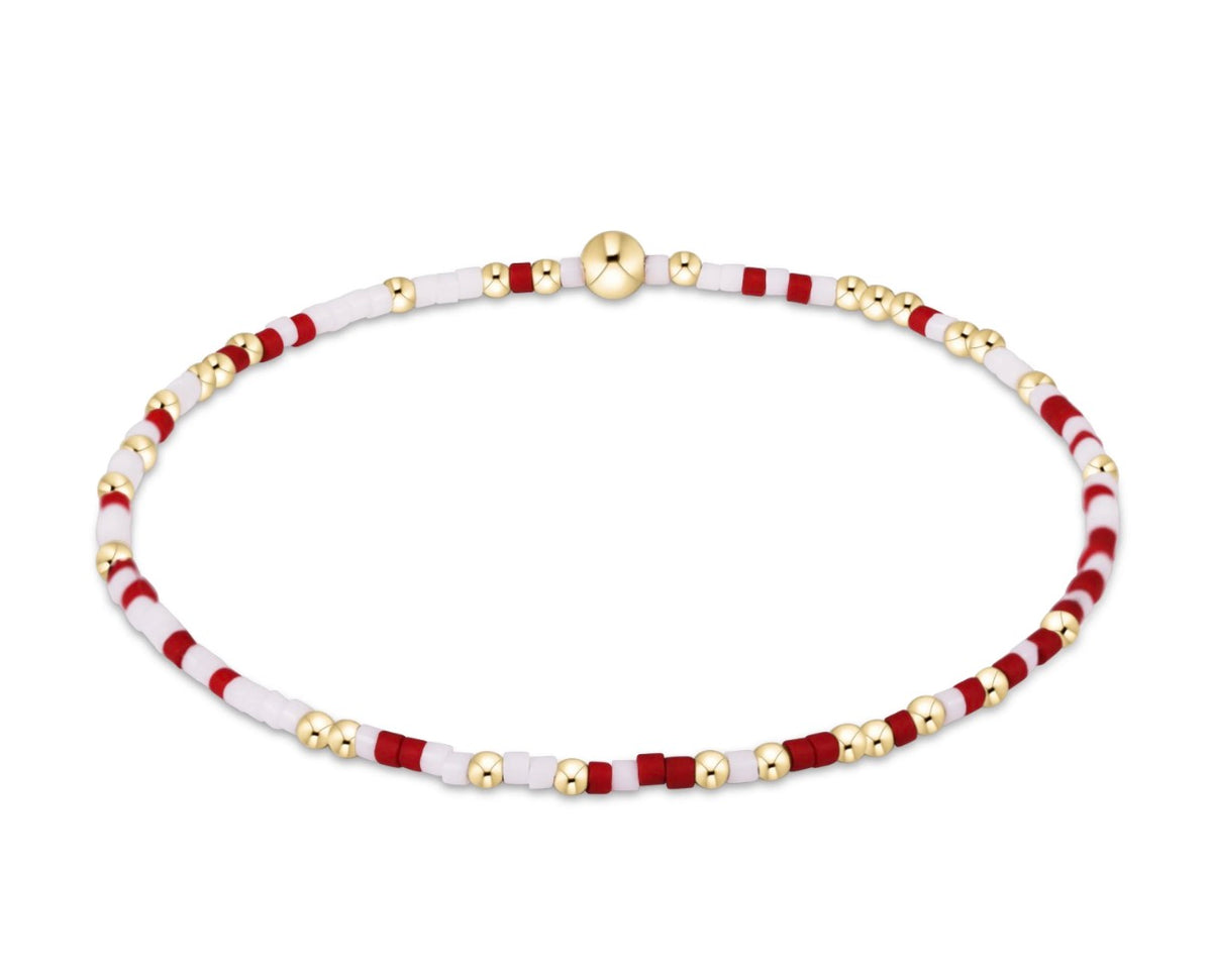 BGDHOPUNWCRMWHI  Hope Unwritten Bracelet - Crimson - White