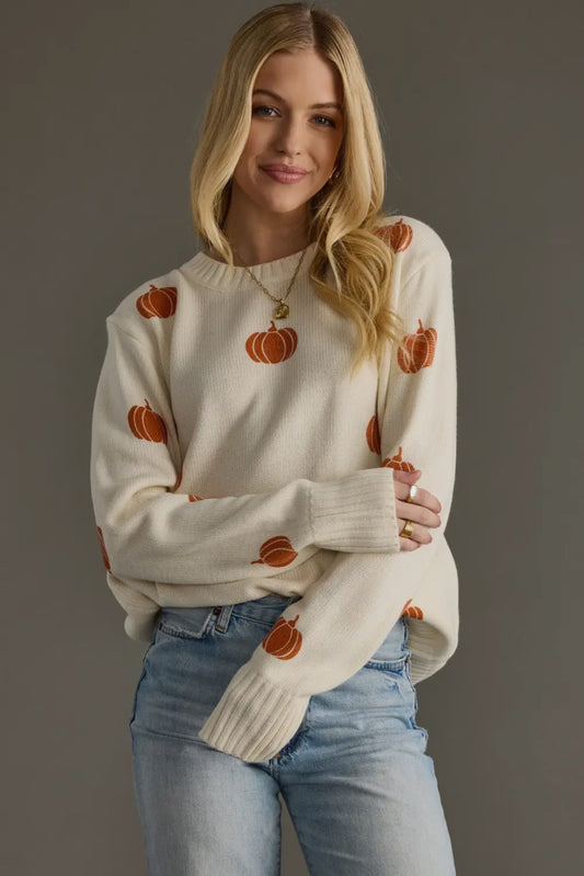 Cream Pumpkin Sweater