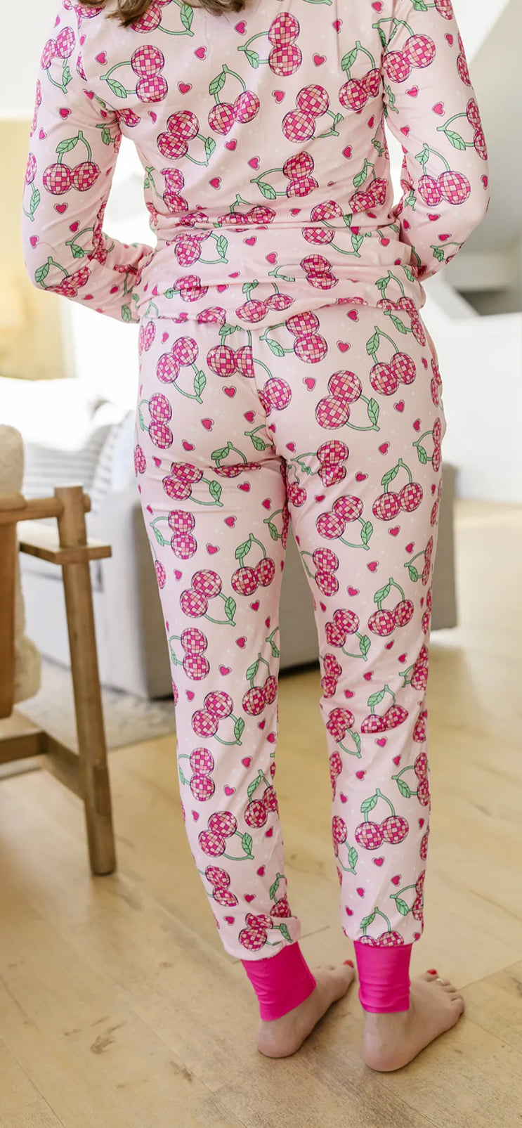 Disco Cherry Valentine Jogger PJ Set