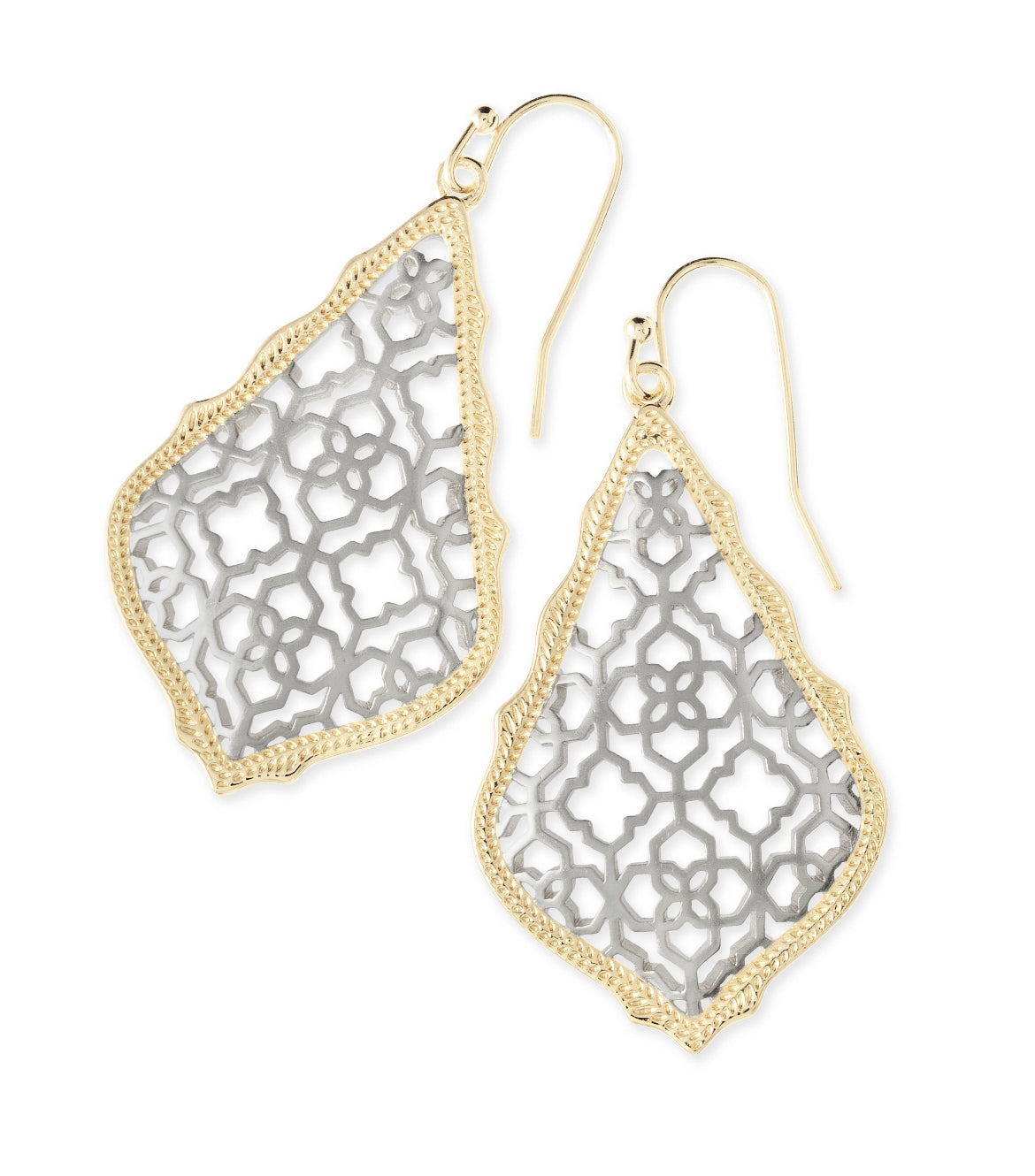 4217712495 ADDIE EARRINGS GOLD - RHODIUM FILIGREE MIX