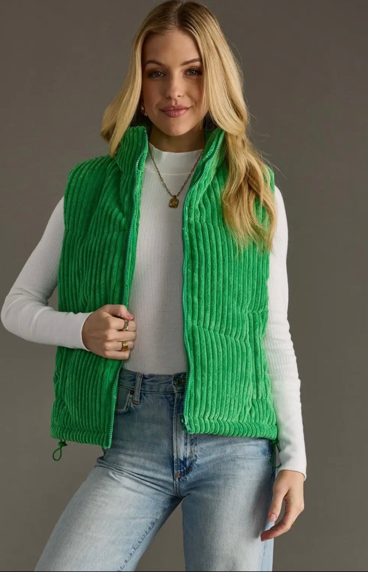 Green Corduroy Vest