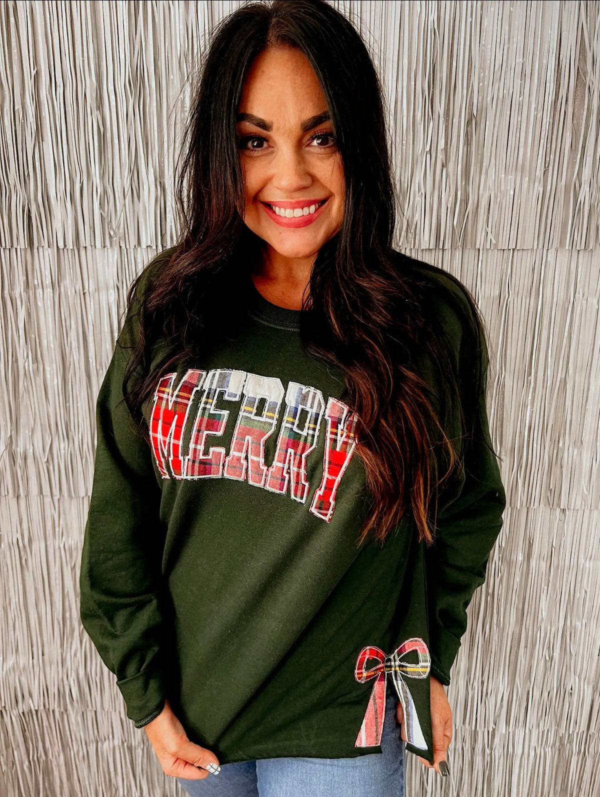 Merry Bow Sweatshirt Green
