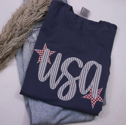 Denim USA Patriotic 4th of July Tee