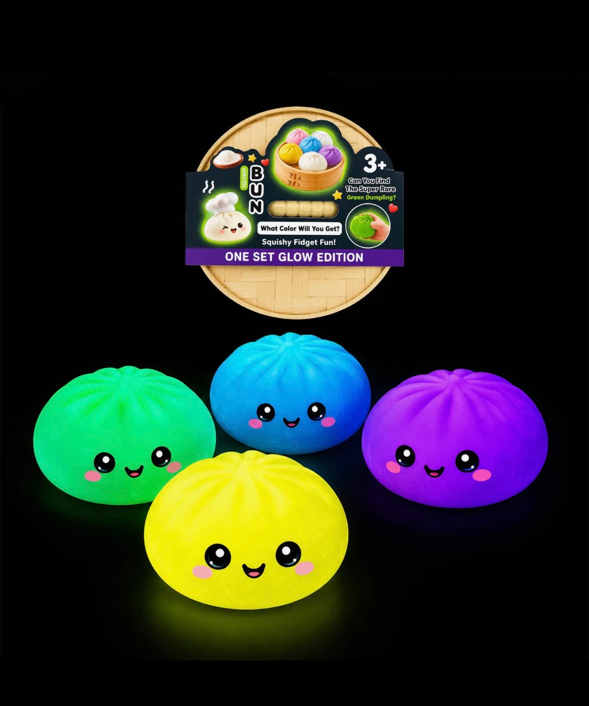 Glow-in-the-Dark Dumpling Squishy Mystery