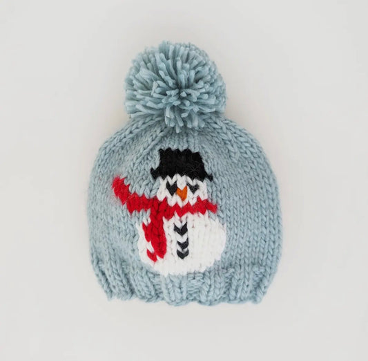 Frosty Snowman Surf Blue Beanie