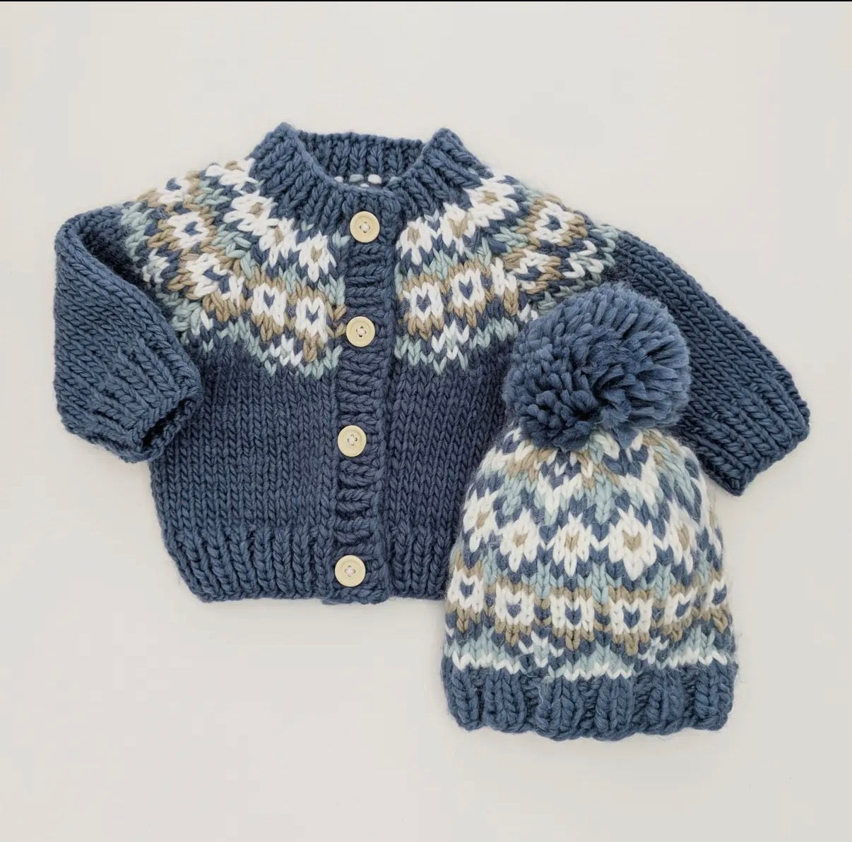 Fairisle Slate Cardigan