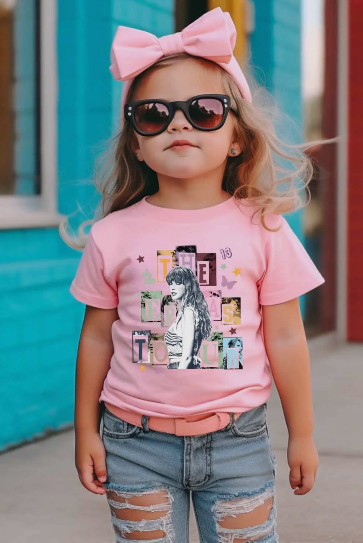 Taylor Swift Butterfly Kids Pink Tee