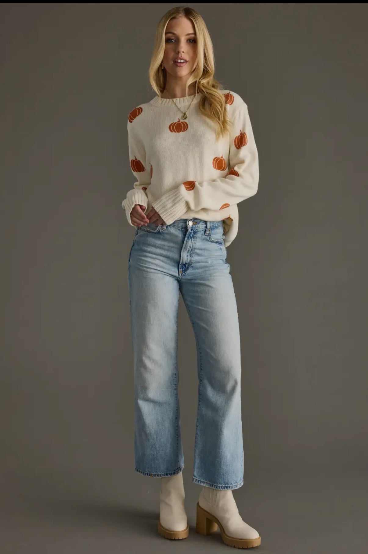 Cream Pumpkin Sweater