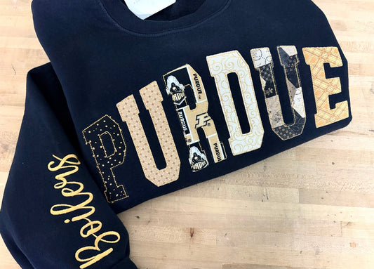 PREORDER NOW!  Purdue Embroidery Sweatshirt