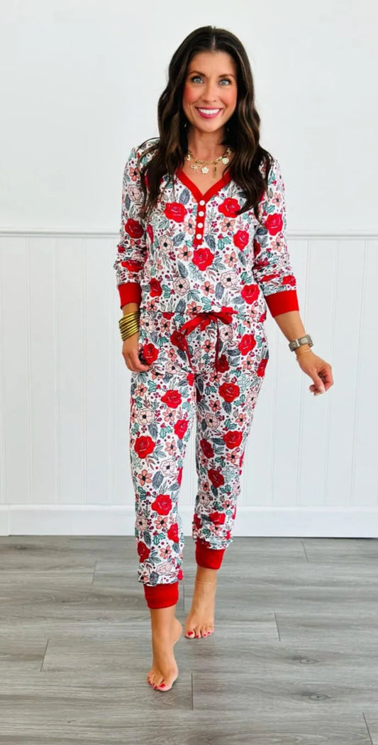 Flora Long Sleeve Womens Jogger PJ Set