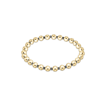 BEXSILFHEMGRAP5 enewton Extends - Silver Faceted Hematite Grateful Pattern 5mm Bead Bracelet