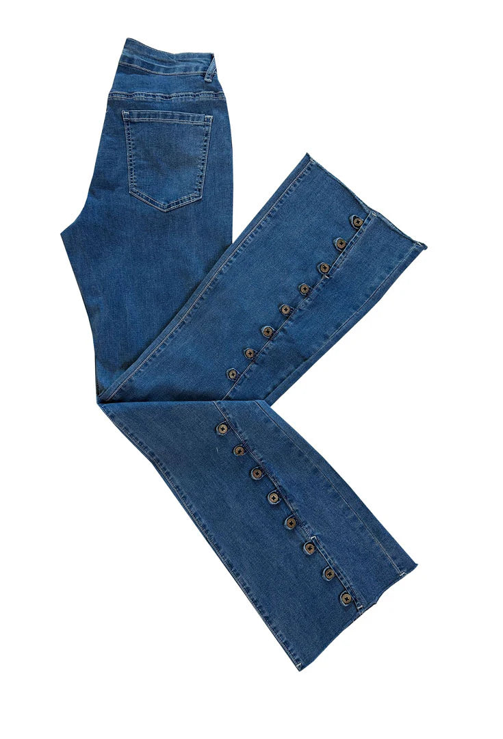 Ethyl Fiesta Flare Jeans Z51BWD DENIM