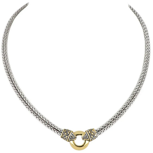 N2801-A000 GL Dome/Dbl Strn Antq Necklace