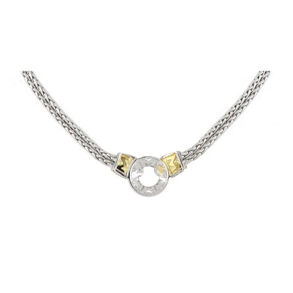 N2801-A000 GL Dome/Dbl Strn Antq Necklace