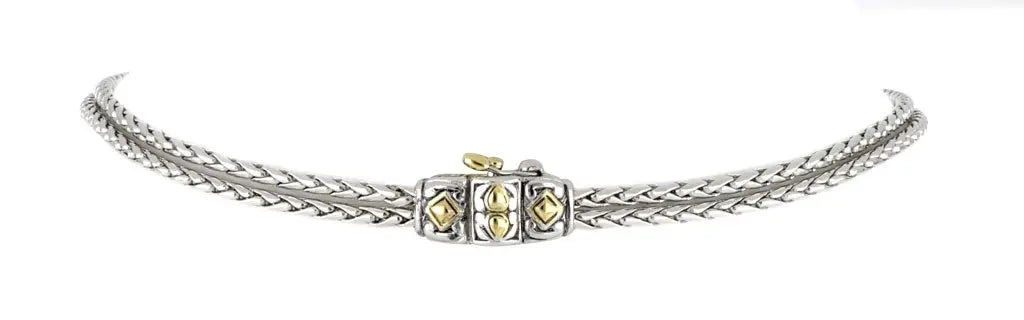 N2801-A000 GL Dome/Dbl Strn Antq Necklace