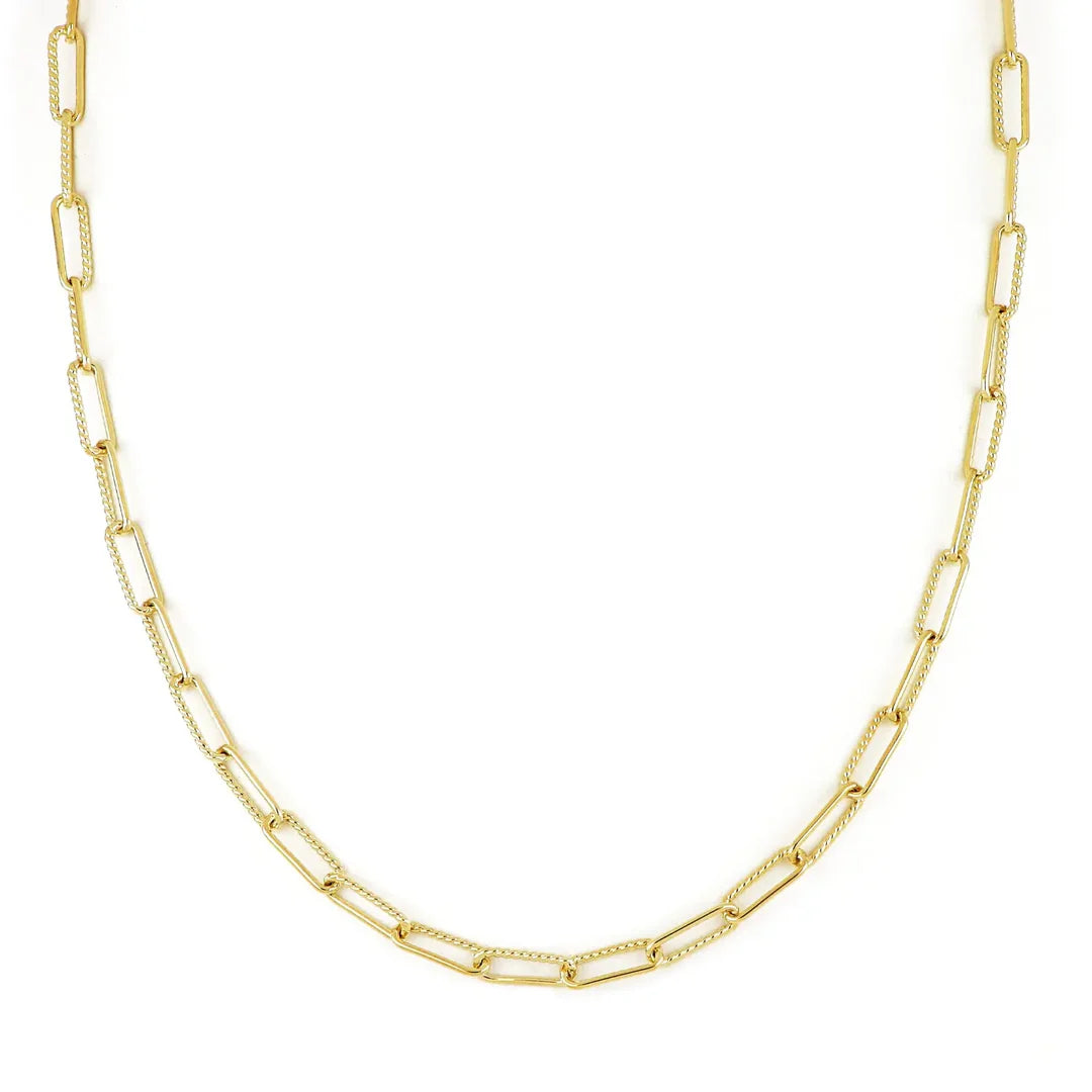 N5332-G003 DIAMANTE LINK 16IN.NECK GOLD