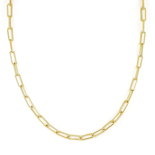 N5332-G003 DIAMANTE LINK 16IN.NECK GOLD