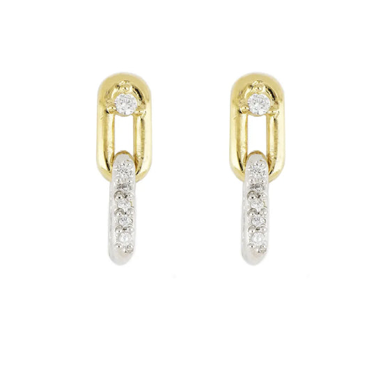 M5351-GF00 DIAMANTE SM 2LINK PAVE TOP CZ GOLD