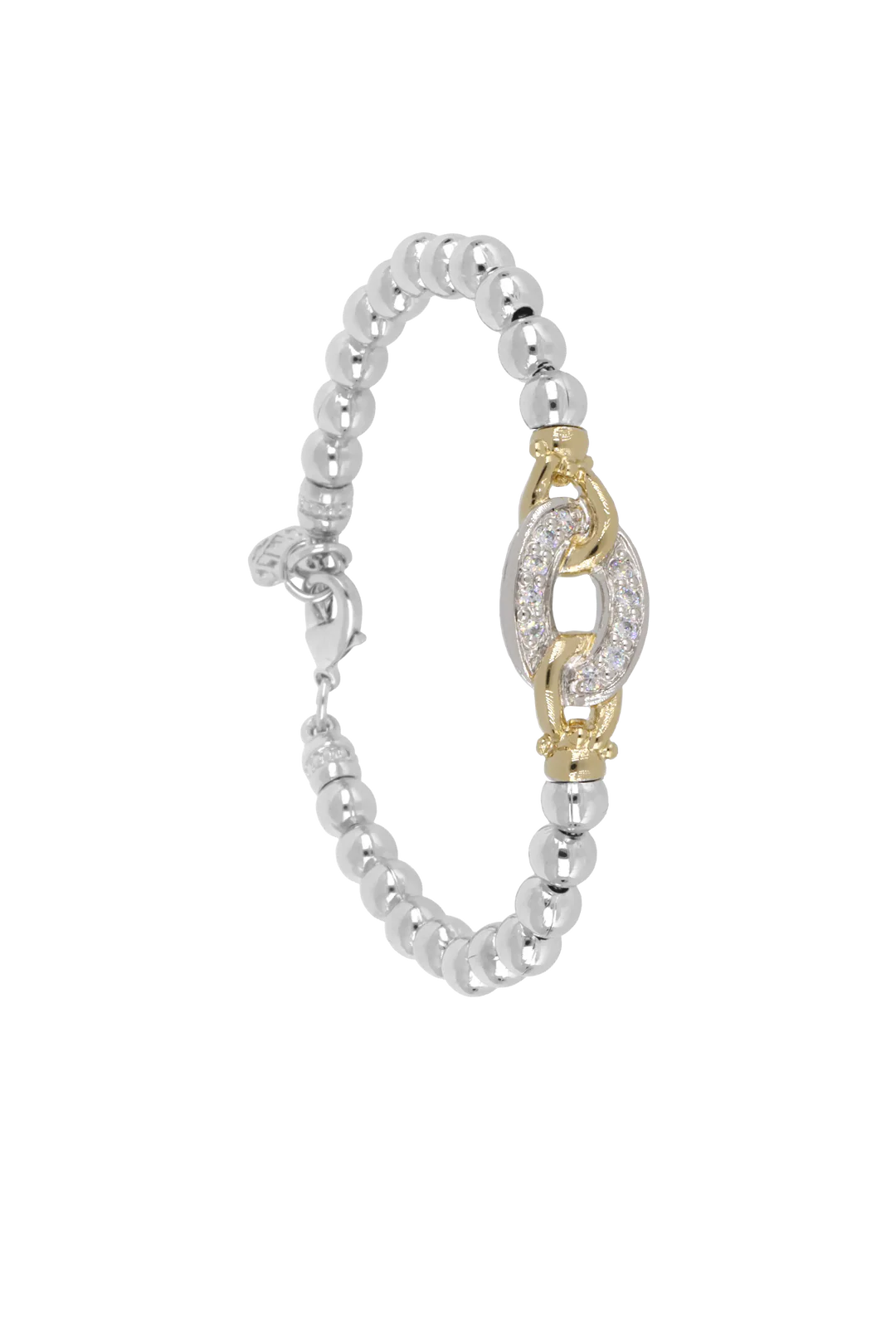B5832-ARF0 PAVE OVAL RHODIUM TWO TONE