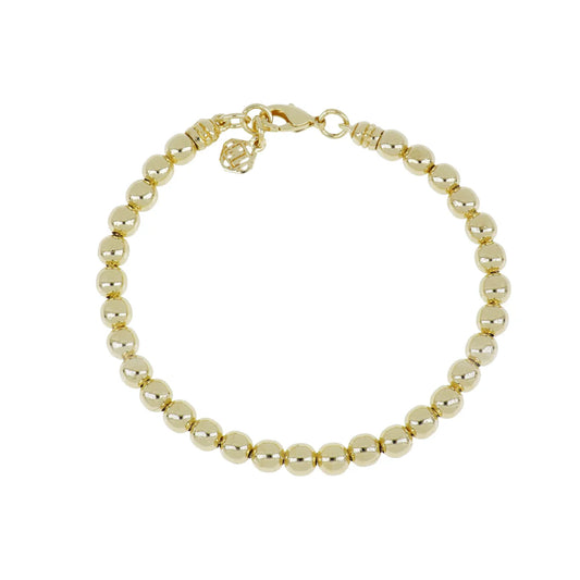 B5841-G000 BEADED PLAIN 6.5" BRAC GOLD