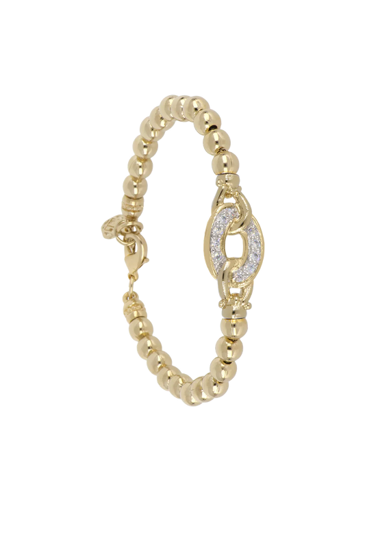 B5816-AGF1 PAVE OVAL GOLD TWO TONE