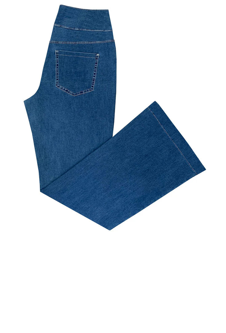 Ethyl Pull On Embroidered Flower Jeans