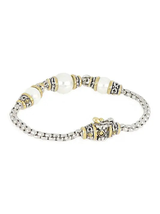 B3474-AB00 Ocean Seashell Pearl Bracelet