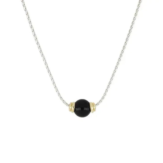 N5452-A503 Perola single Onyx necklace 18"