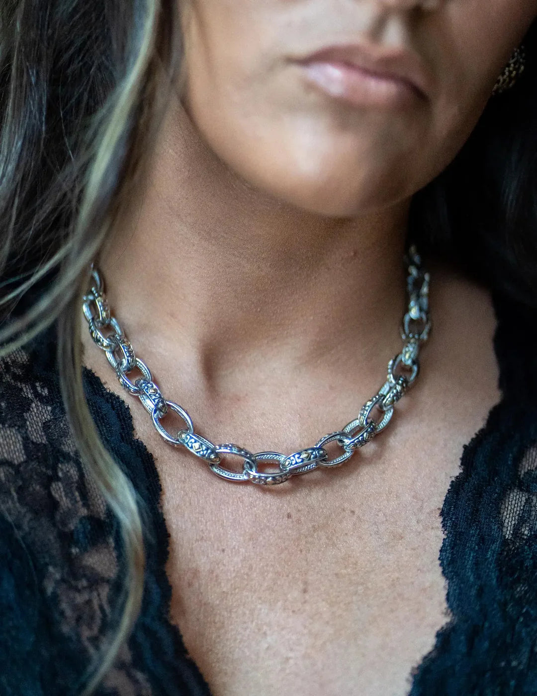 N2959-A000 PLAIN OVAL LINK NECK