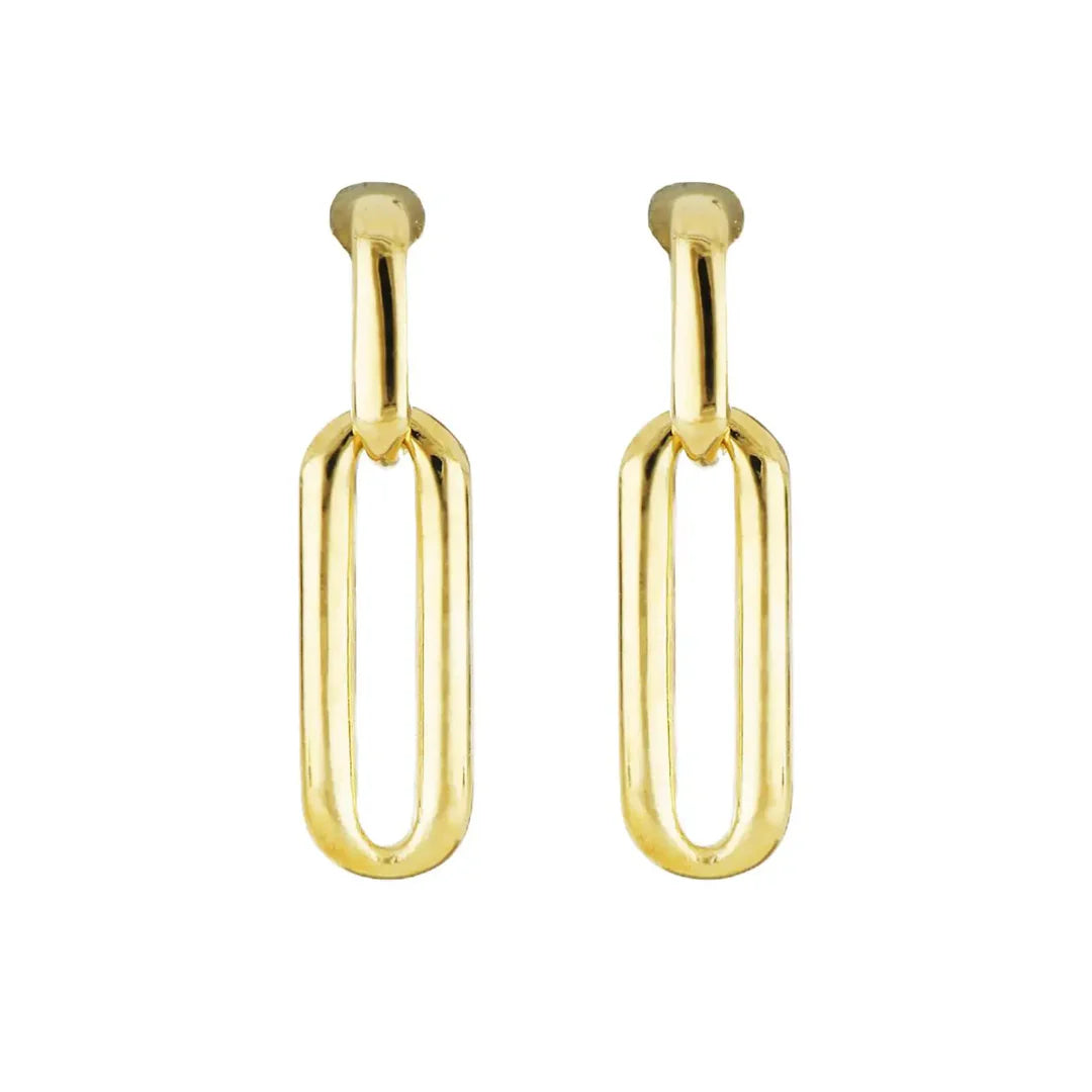 M5429-G000 DIAMANTE LG. LINK POST EARRING