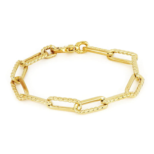 B5344-G002 DIAMANTE JM LINK 8" BRAC. GOLD
