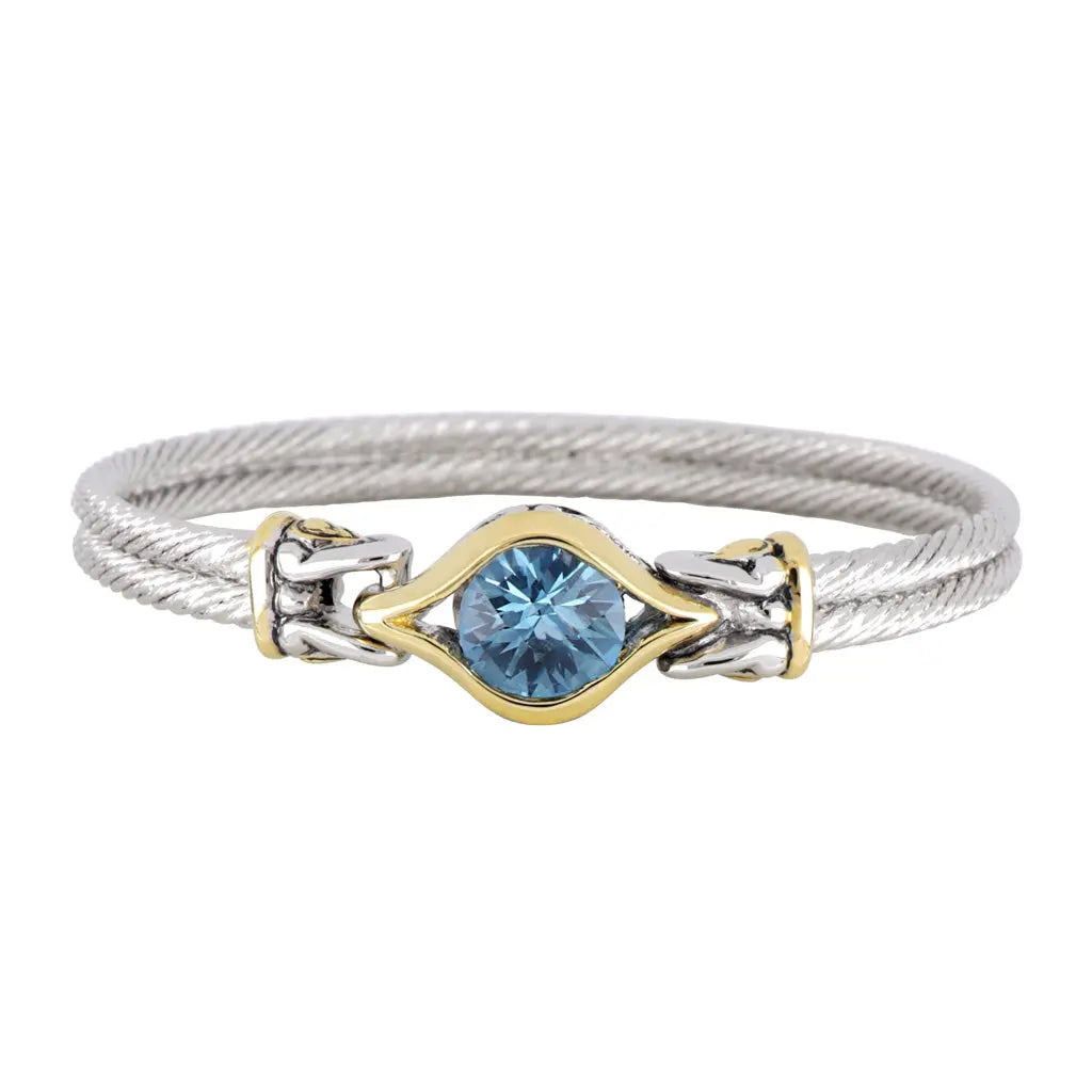 B3445-A600 AQUA DBL WIRE VISTA BRACELET