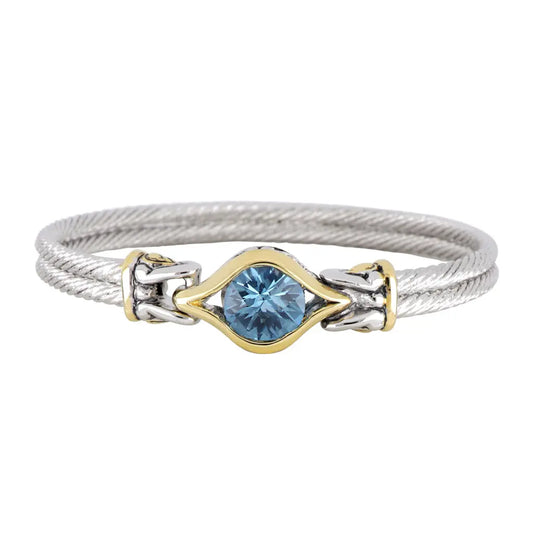B3445-A600 AQUA DBL WIRE VISTA BRACELET