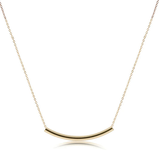 N16GBBSMOG 16" Necklace Gold - Bliss Bar Smooth Gold