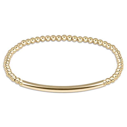 BEXBBSMOG3 Extends Bliss Bar Smooth Gold 3mm Bracelet