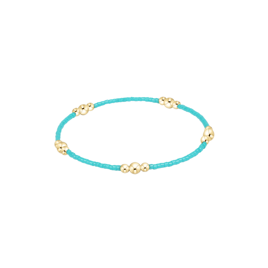 BHOPPURPGTURQ Hope Purpose Gold Bracelet - Turquoise
