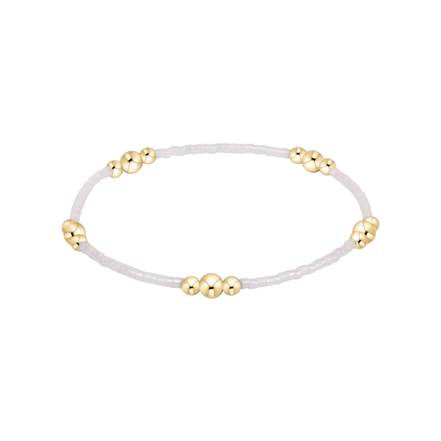 BHOPPURPGSILKW Hope Purpose Gold Bracelet - Silky White