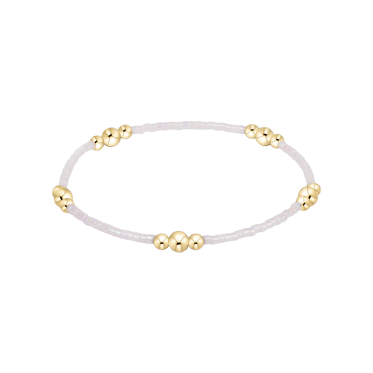 BHOPPURPGSILKW Hope Purpose Gold Bracelet - Silky White